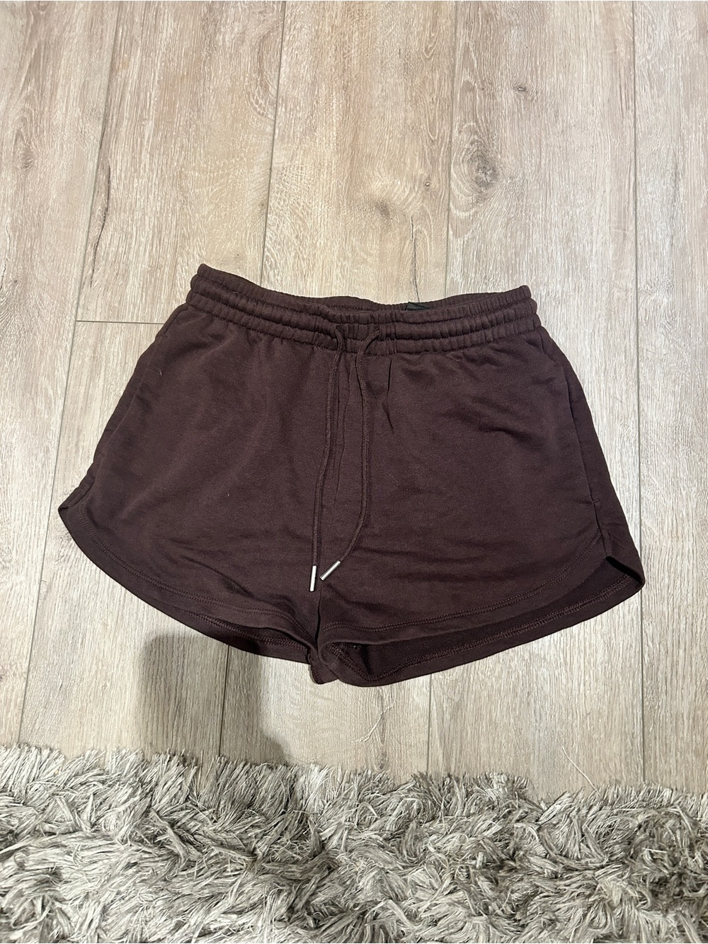 H&M 100% cotton Women's Drawstring Sweat Shorts - Brown